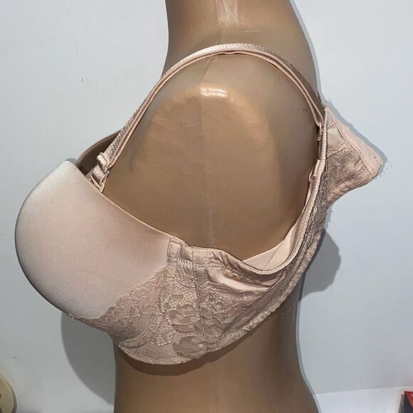 Torrid Women's Beige Curved Underwire Detachable Strap Push-Up Bra Size 40DD - Picture 3 of 8